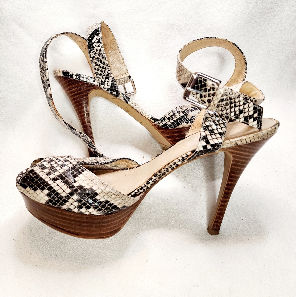 Marc Fisher Snakeskin Platform Wooden Heels